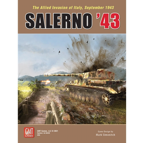 Salerno '43 War Game. Front cover of the game