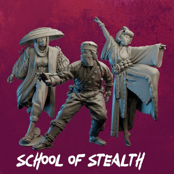 Hametsu, School of Stealth, 32mm, miniatures, resin