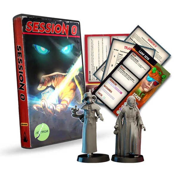 Don't Look Back, Session 0, expansion, VHS package, miniatures, resin, cards, rules