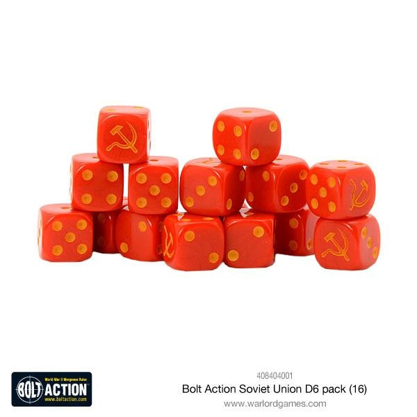 Red  with yellow dots and a hammer and sickle symbol for the six, stacked on a white background. Bolt Action logo visible.
