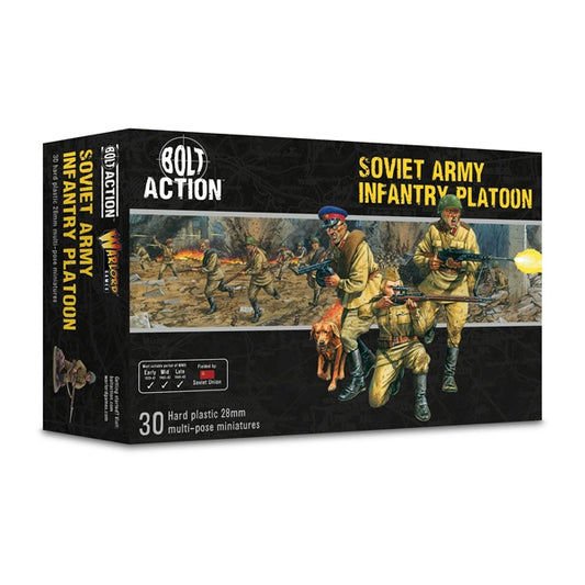 Box for Soviet Army Infantry Platoon from Bolt Action game on a white background
