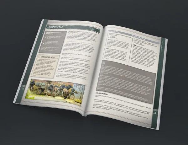 Spectre Operations miniatures rules. Interior view.