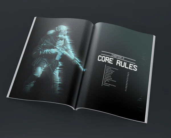 Spectre Operations miniatures rules. Modern miniature rules.  Interior art work.