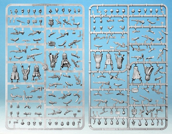 Stargrave, scavengers, plastic, plastic sprue, science fiction, 28mm, unpainted, unassembled