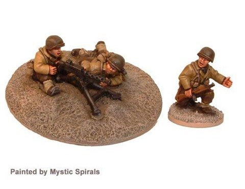 Crusader Miniatures, U.S. Infantry .30 cal MMG, 1MMG 3 crew, WW2, painted, 28mm