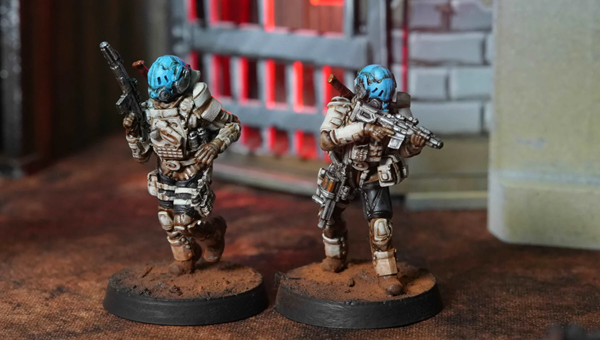 BLKOUT, UN Raid Team Alpha, miniatures, resin, military science fiction, painted