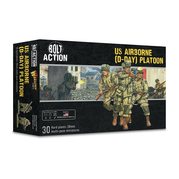 Box for US Airborne (D-Day) Platoon from Bolt Action miniatures game