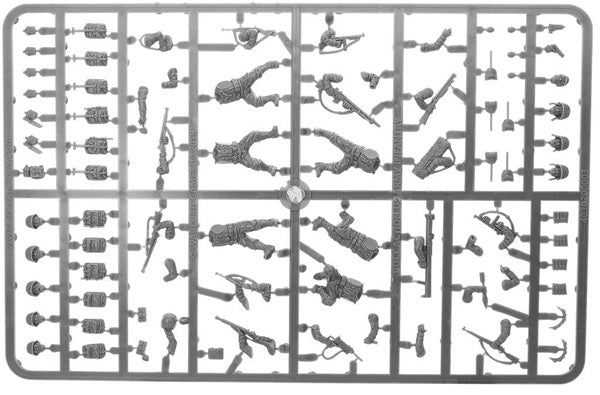 plastic sprue, WW2 U.S. GI's, miniatures, 28mm, Bolt Action
