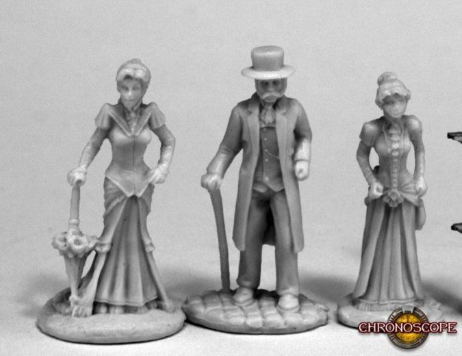 Victorians, Reaper miniatures. 25mm heroic scale plastic miniatures, unpainted.