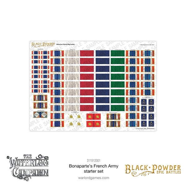Black Powder, French flags, Waterloo, starter set