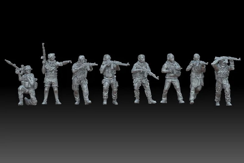 African Militia Squad Miniatures - Unpainted