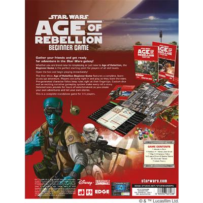 STAR WARS - AGE OF REBELLION: BEGINNER GAME Back Cover