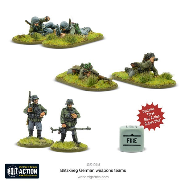 Bolt Action, miniatures, 28mm, painted, German WW2, weapons team
