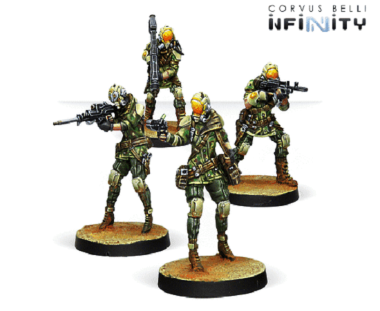 Infinity Non-Aligned Armies NA2: Brawlers, Mercenary Enforcers (4) Miniatures