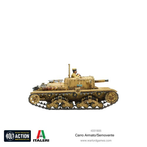 Bolt Action Carro Armato/Semovente. Italian tank, plastic, 28mm scale, painted miniature