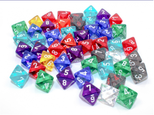 Chessex Bulk Dice Sets: Translucent d8 (Bag of 50)