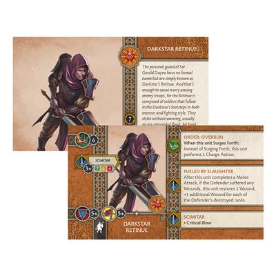 A Song of Ice and Fire game, Darkstar's Retinue, unit cards
