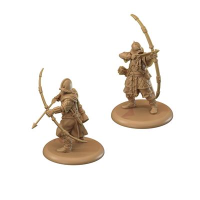 2 dreadfort archer miniatures, unpainted
