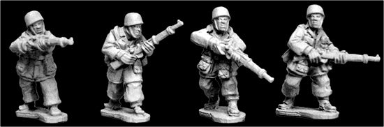 WWII 28mm: Fallschirmjager Rifles (4) Miniatures