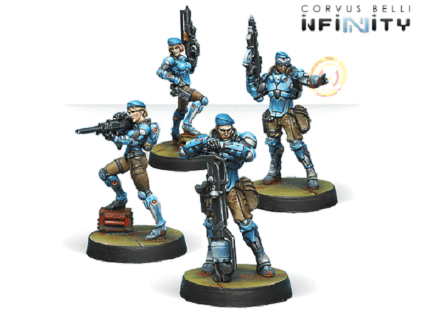 Covrus Belli Infinity: PanOceania Fusiliers Miniatures 4 pack