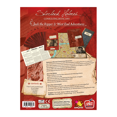  Sherlock Holmes: Jack the Ripper Back of Game Box