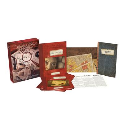  Sherlock Holmes: Jack the Ripper and west end adventures game board, cases, and accessories