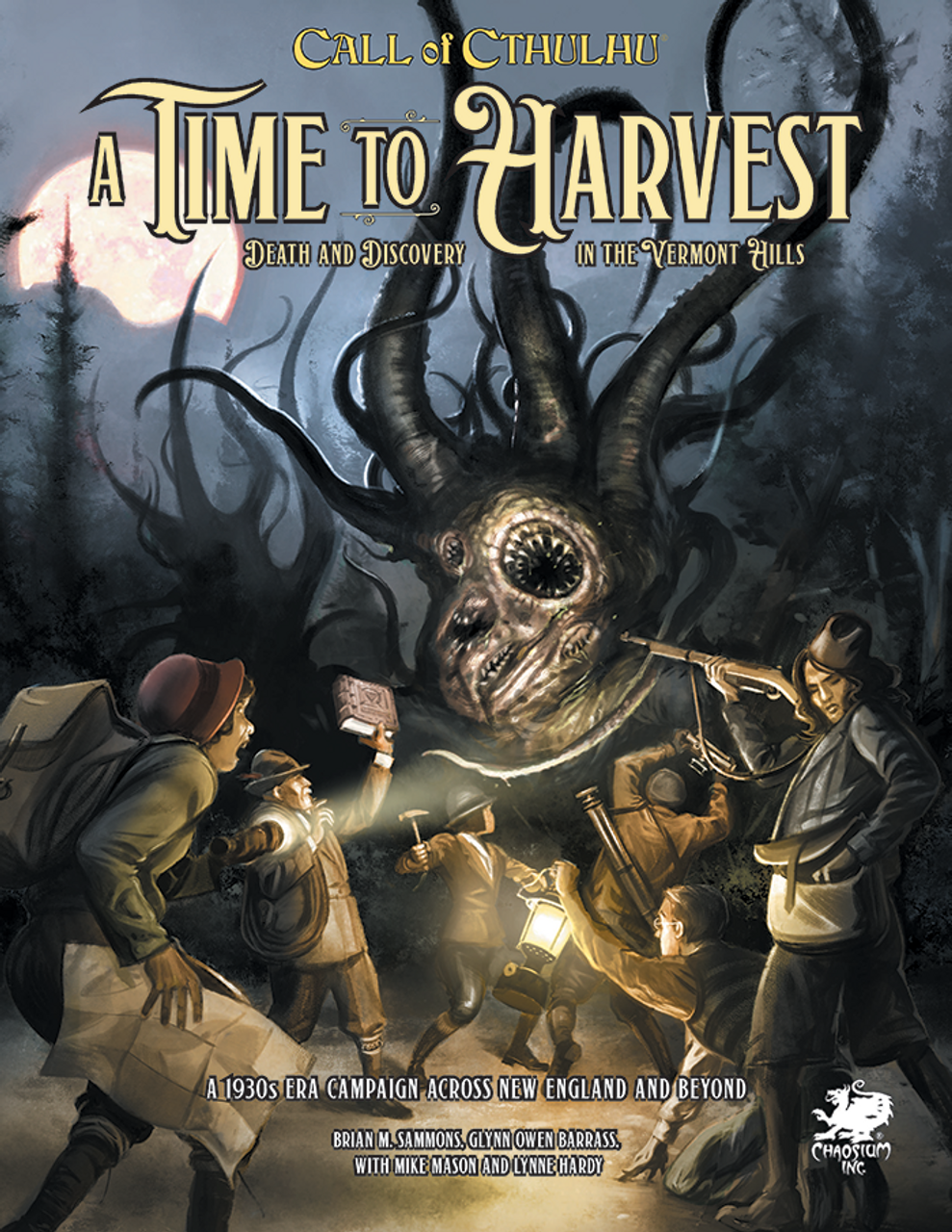 Call of Cthulhu RPG:  A Time to Harvest - Hardcover, Front Side. Horror Role Playing Game