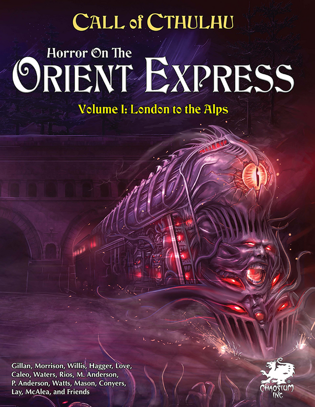 Call of Cthulhu RPG:  Horror on the Orient Express - Volume 1, front cover. Horror role playing game