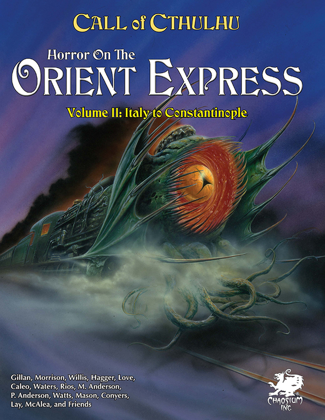 Call of Cthulhu RPG:  Horror on the Orient Express - Volume 2, front cover. Horror role playing game