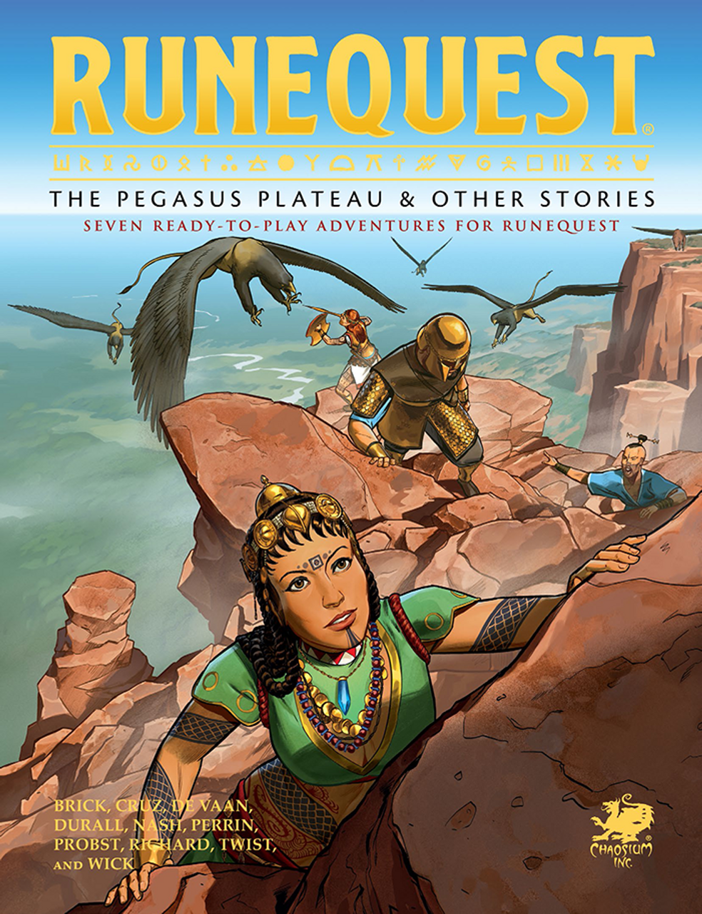 RuneQuest RPG:  The Pegasus Plateau & Other Stories - Hardcover, Front Cover