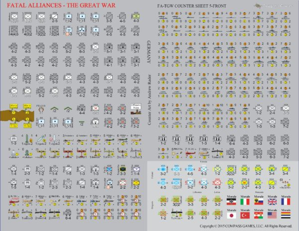 Fatal Alliances: The Great War Counter Sheet, War Game