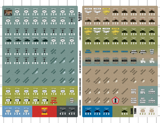 Counter Sheets in Festung Europa: The Campaign for Western Europe, 1943–1945, War Game