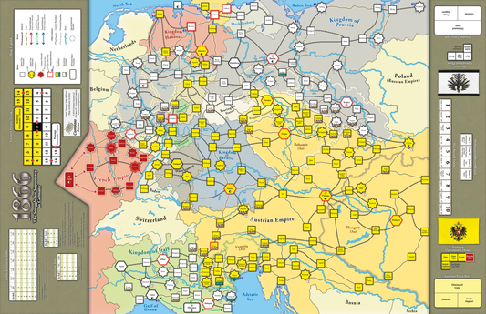 1866: The Struggle for Supremacy in Germany game map