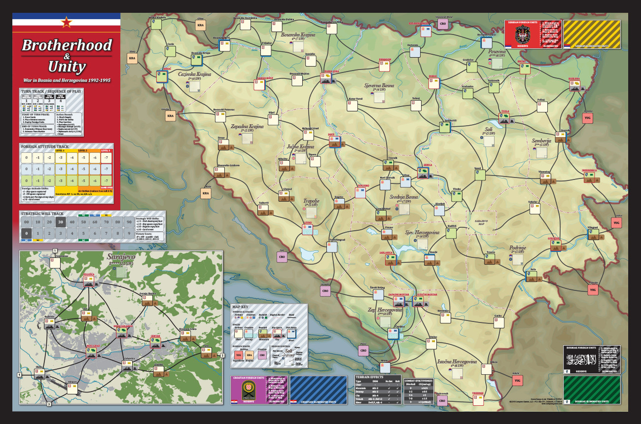 Brotherhood & Unity: War in Bosnia and Herzegovina, 1992-1995 Game Map, War Game