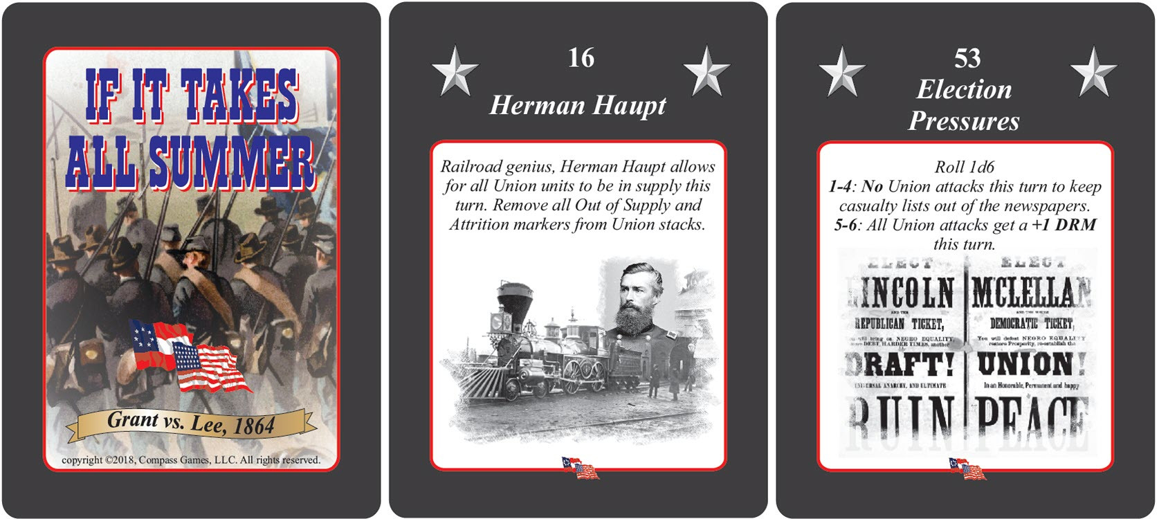 The Late Unpleasantness: Two Campaigns to Take Richmond Cards, War Game