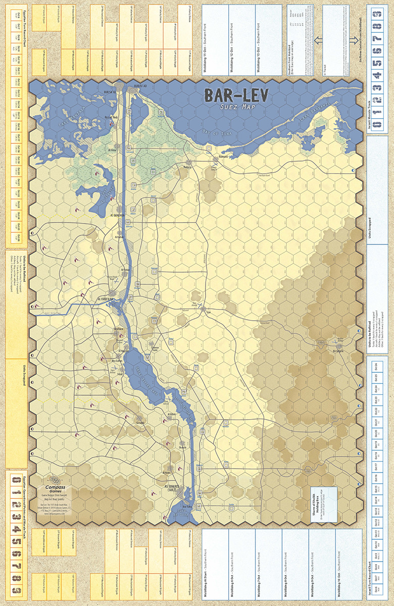 Bar-Lev: The 1973 Arab-Israeli War, Deluxe Edition Game Map