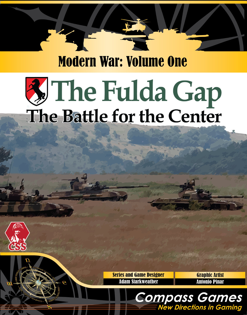 The Fulda Gap by Compass Games. Cold War board wargame. Box art