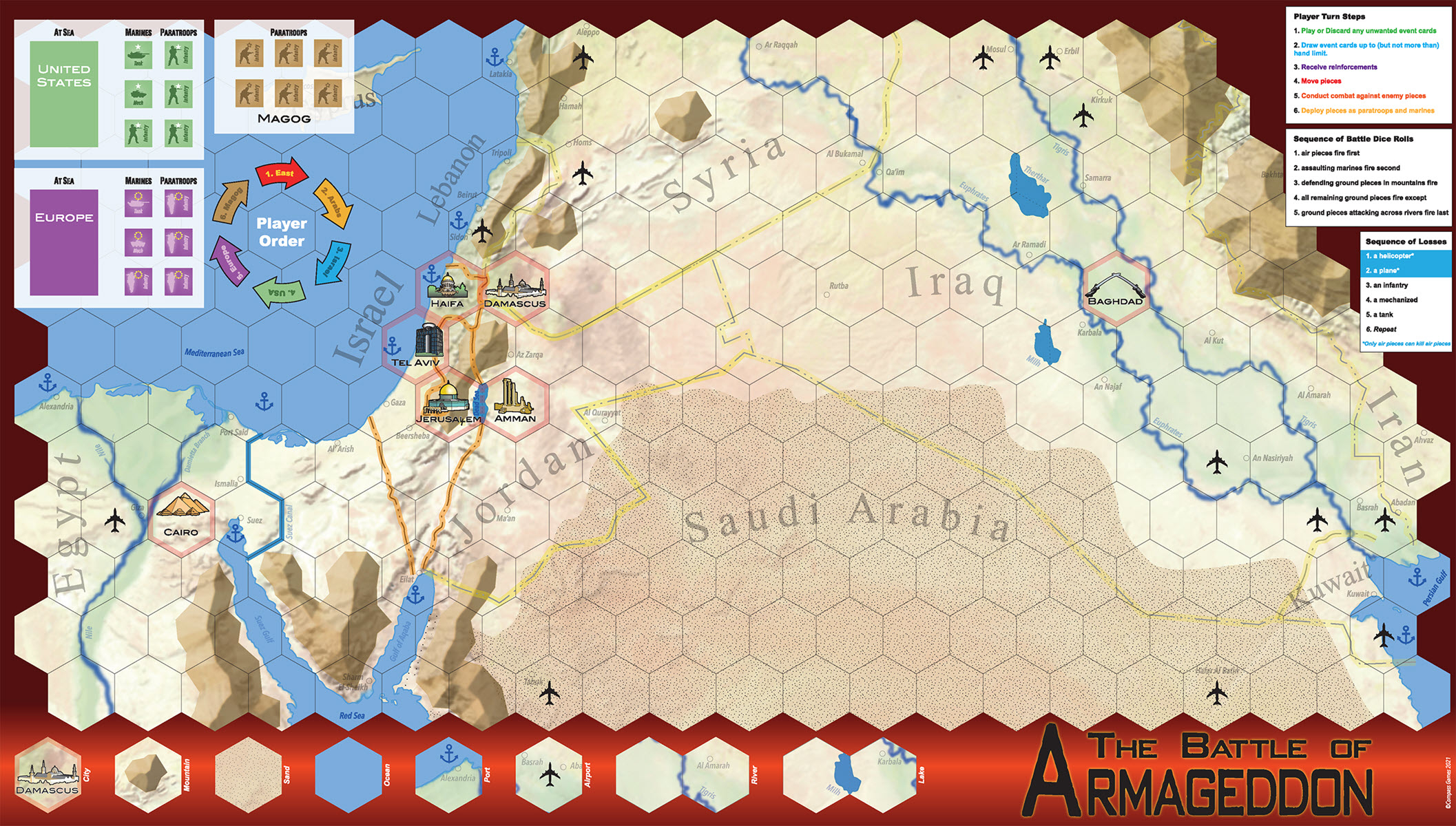 The Battle of Armageddon - Apocalyptic War Game - Game Map