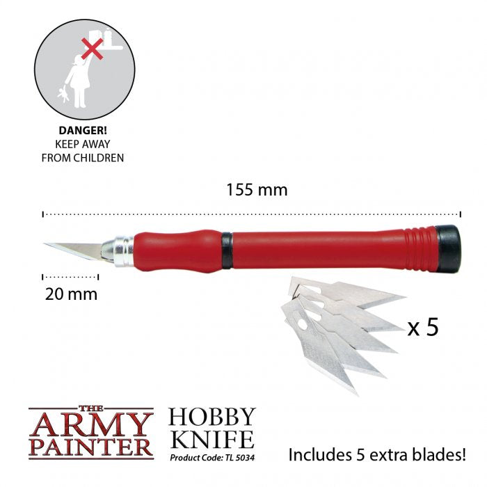 Army Painter Hobby Knife. 5 extra blades are included