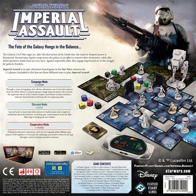 Star Wars: Imperial Assault Board Game, Back Cover of Game Box