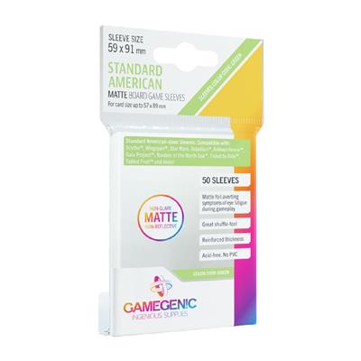 matte card sleeves 59x91mm