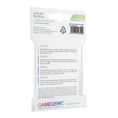 matte card sleeves 59x91mm back cover of case