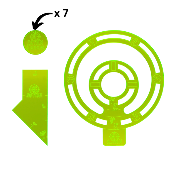 Skytrex/Warlord Games objective and template set. Acrylic