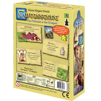 Carcassonne Expansion 3: The Princess and the Dragon Back Cover