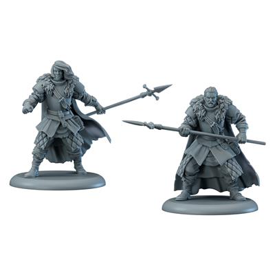 2 Shadow Tower Spearmen Miniatures, Unpainted