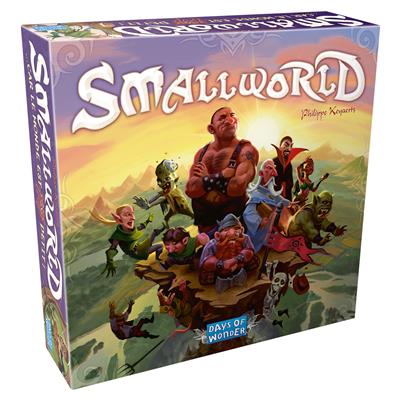 Small world, a light-hearted civilization game, showing the front of the game box