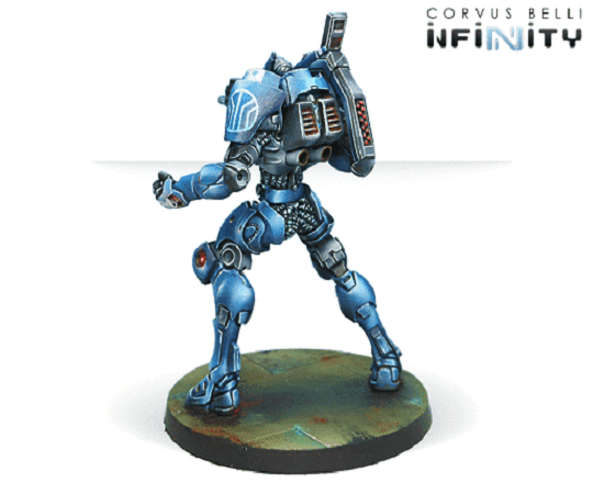 Infinity: PanOceania: Squalo. Armored Heavy Lancers of the Armored Cavalry Miniature Back View
