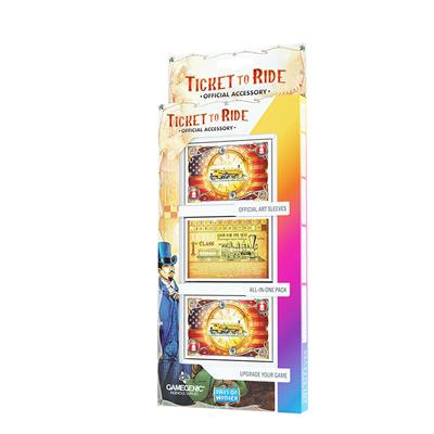 Ticket to ride art sleeves shown in their box casing