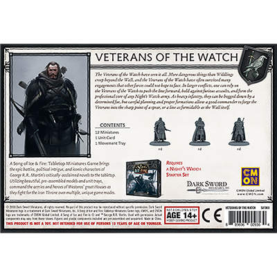 A SONG OF ICE & FIRE: NIGHT'S WATCH VETERANS OF THE WATCH Back Cover