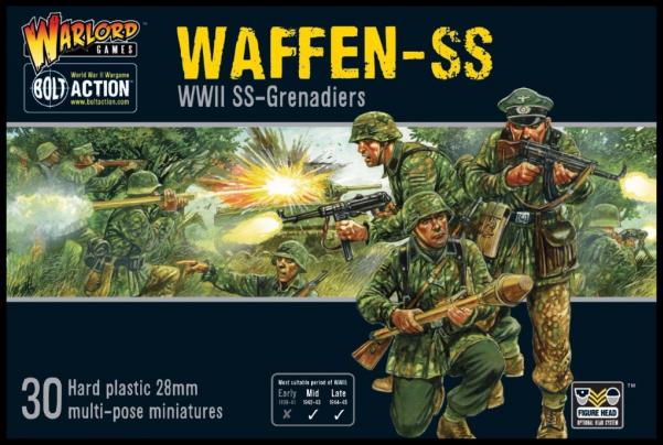 Bolt Action: (German) Waffen SS Miniature Set, Front cover of box